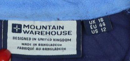 Mountain Warehouse Women Blue UK 16 Montana 1/4 Zip Fleece Sweatshirt