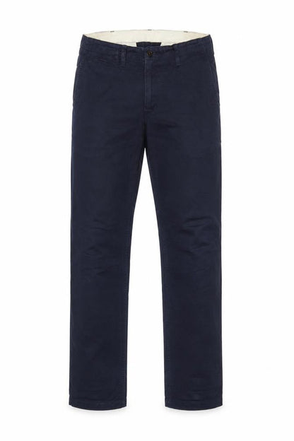 Uniqlo Men's Navy 31x34 Cotton Straight Chino Trousers