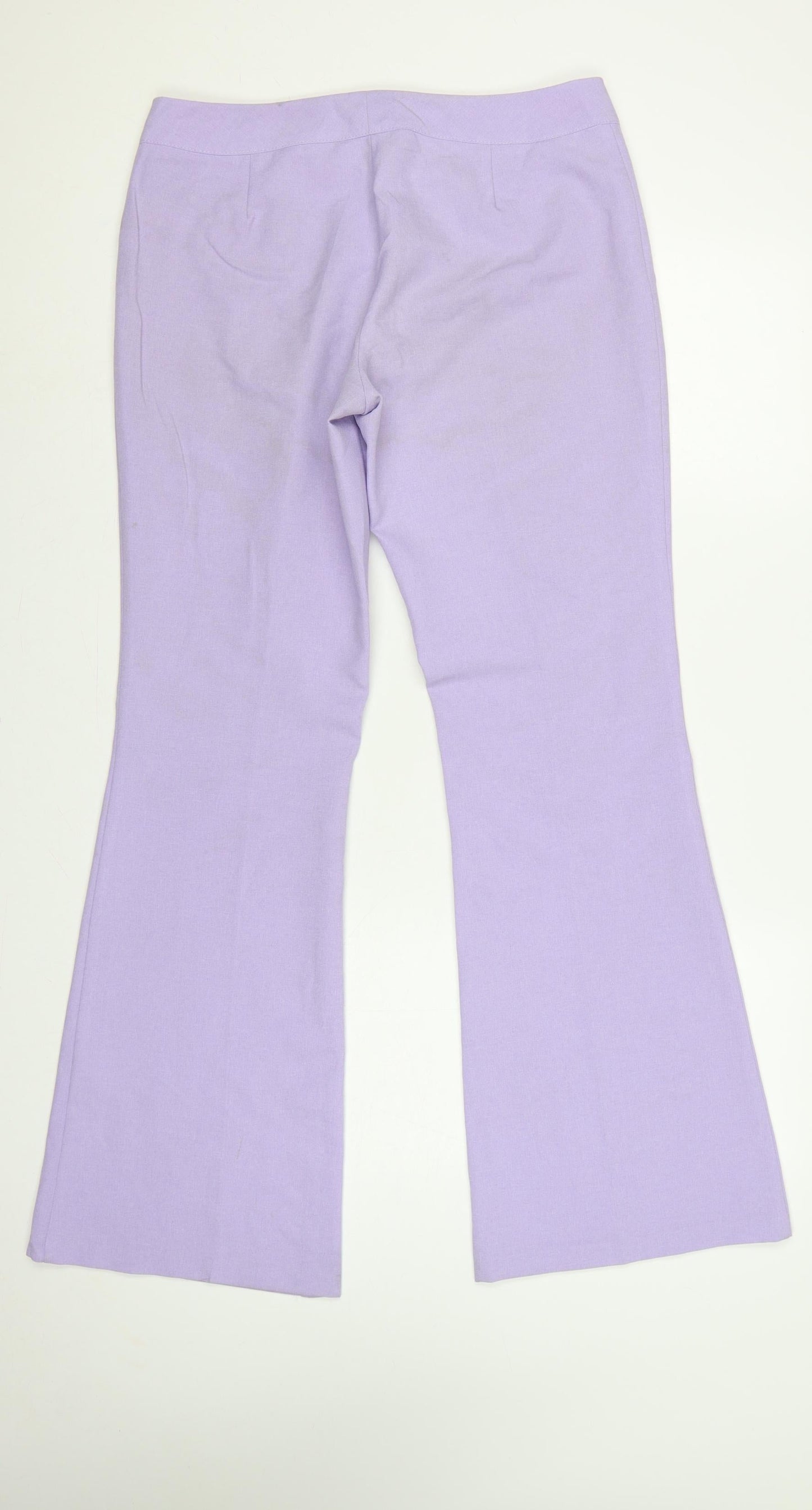 Topshop Women Purple UK 14 Flared Lined Dress Trousers