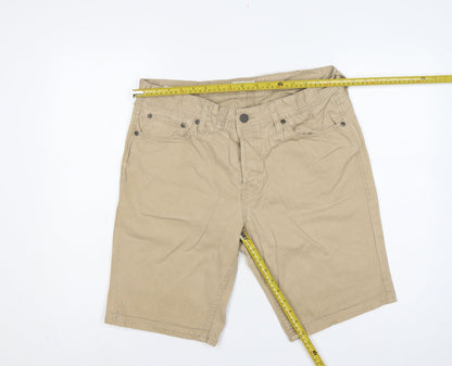 Jack & Jones Men’s Beige L Regular Fit 5-Pocket Casual Shorts