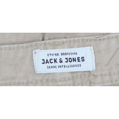 Jack & Jones Men’s Beige L Regular Fit 5-Pocket Casual Shorts