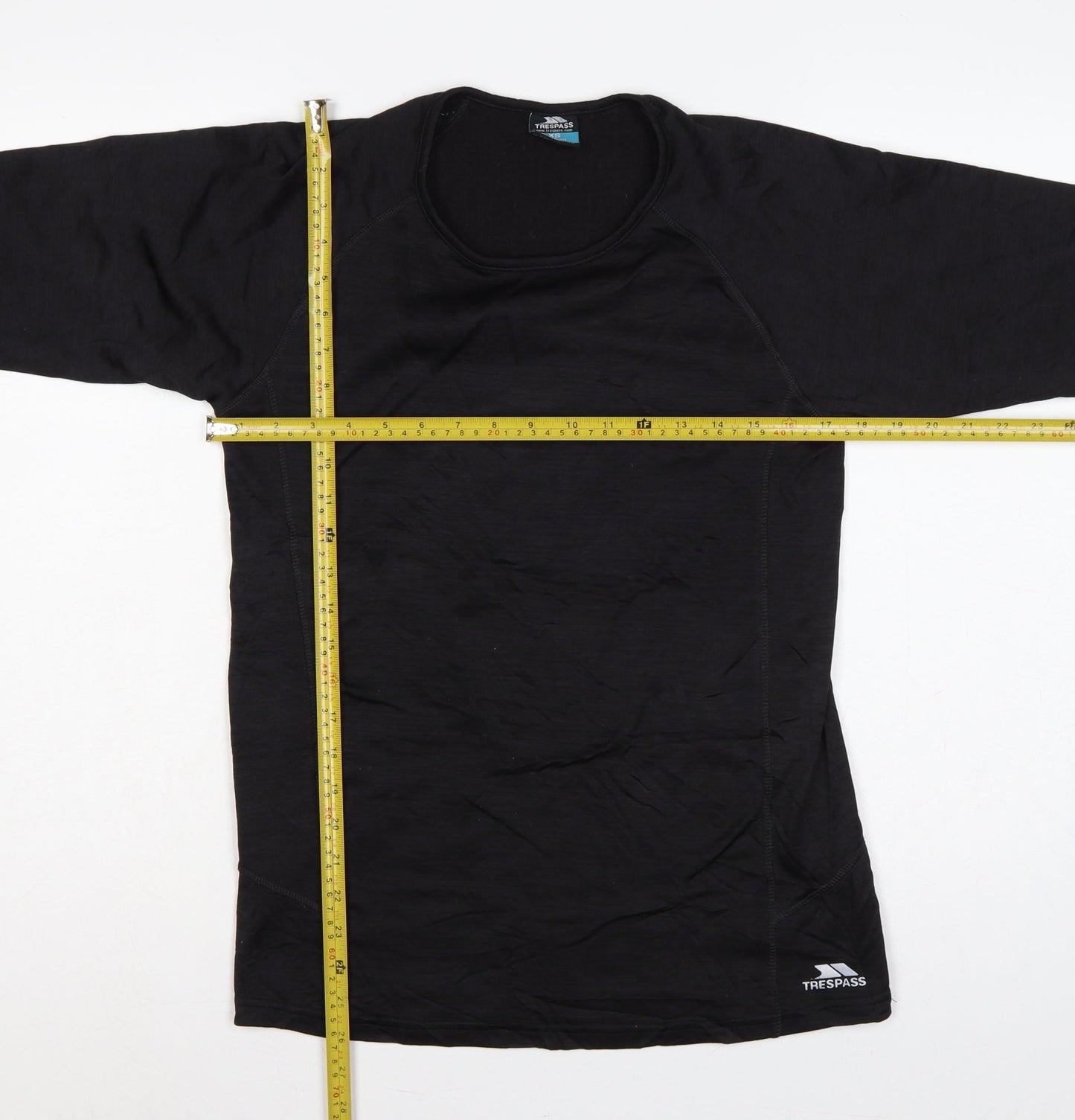 Trespass Men’s Black XS Long Sleeve Athletic Basic T-Shirt 32-34in