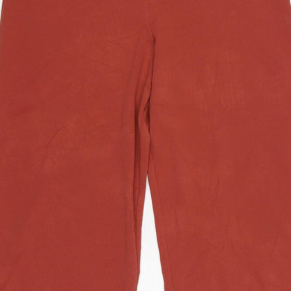 Miss Selfridge Women Red UK 14 High Rise Wide Leg Button Trousers