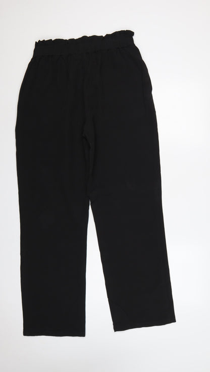 Compania Fantastica Women’s Black UK 12 Paperbag Wide-Leg Trousers