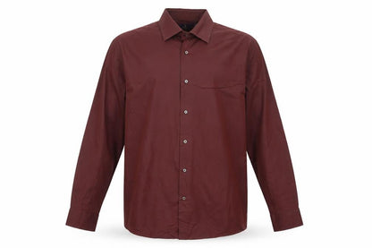 Next Mens Red 17 Regular Fit Cotton Long Sleeve Button-Up Shirt