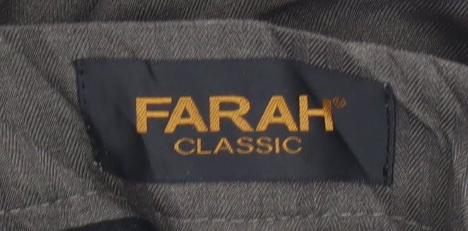 Farah Classic Men's Brown Size 42 L31 Straight Dress Trousers