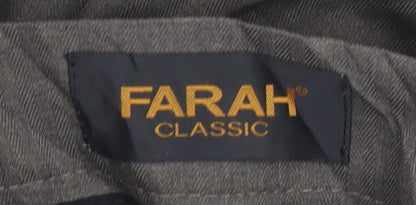 Farah Classic Men's Brown Size 42 L31 Straight Dress Trousers