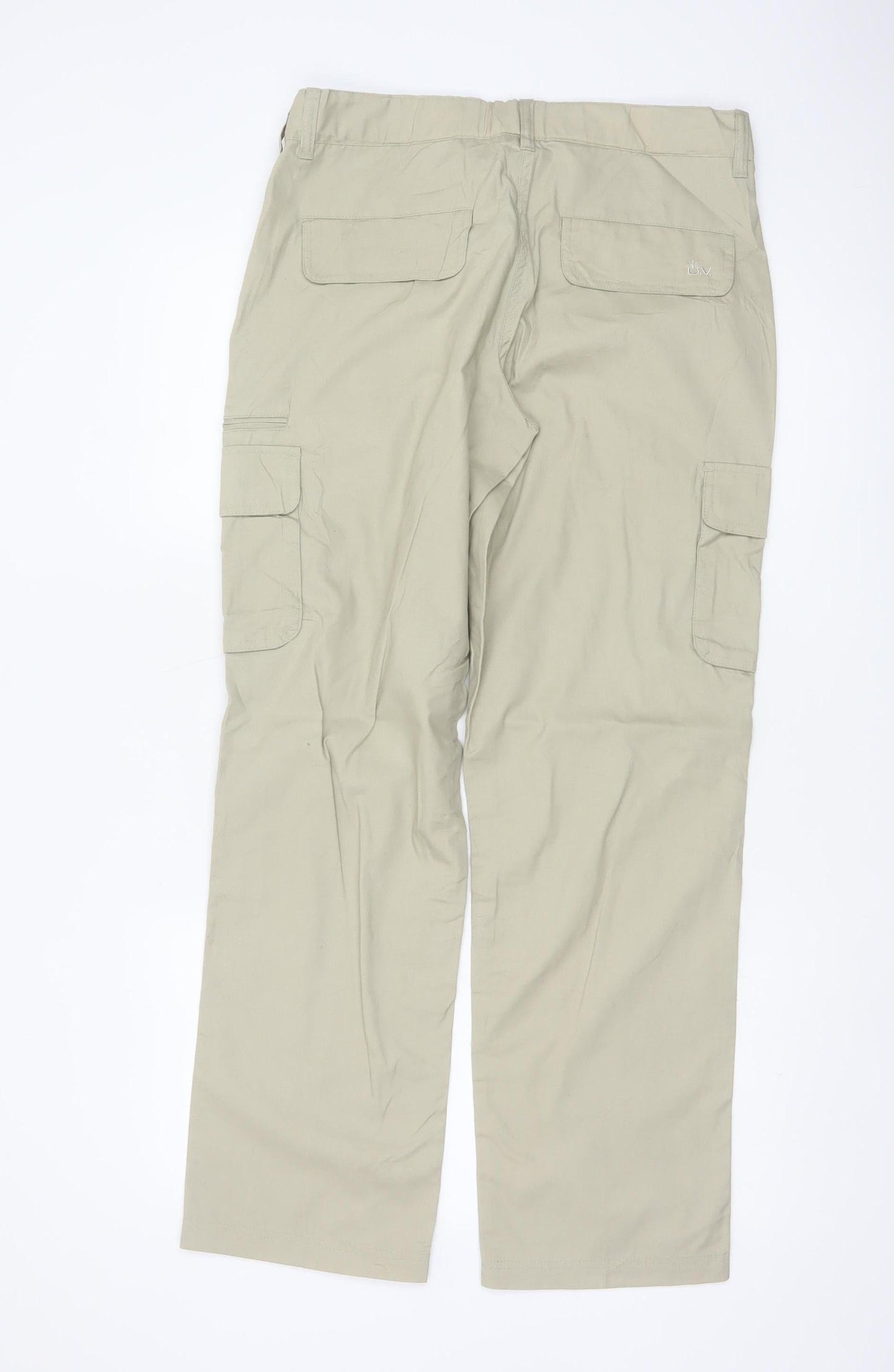 Trespass Men’s Beige S Cargo Trousers Straight Leg Multi Pocket