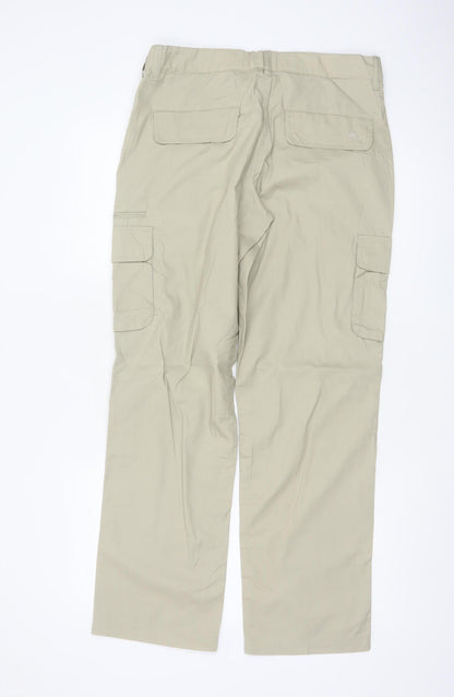 Trespass Men’s Beige S Cargo Trousers Straight Leg Multi Pocket