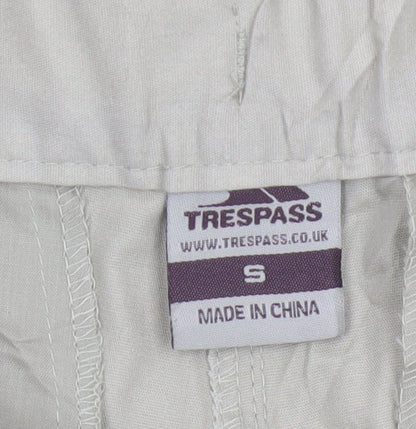 Trespass Men’s Beige S Cargo Trousers Straight Leg Multi Pocket