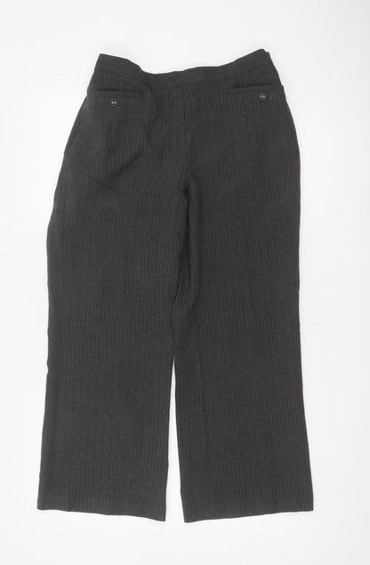 Buse Collection Women’s Grey Pinstripe Dress Trousers UK 12 Straight