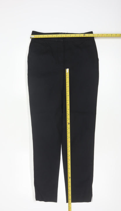 M&S Autograph Women’s Black Side Stripe Slim Tapered Trousers UK 6