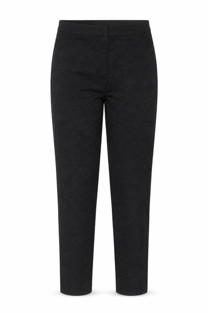 East Women’s Black Floral Jacquard Skinny Trousers UK 8 Stretch
