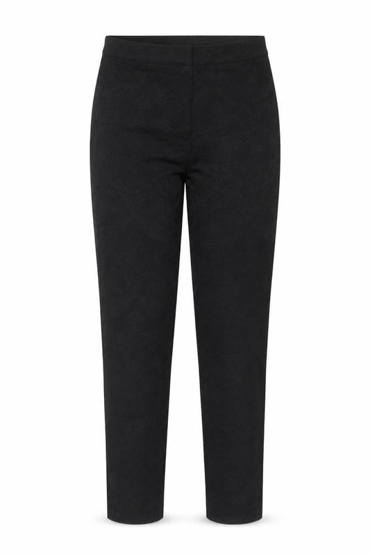 East Women’s Black Floral Jacquard Skinny Trousers UK 8 Stretch