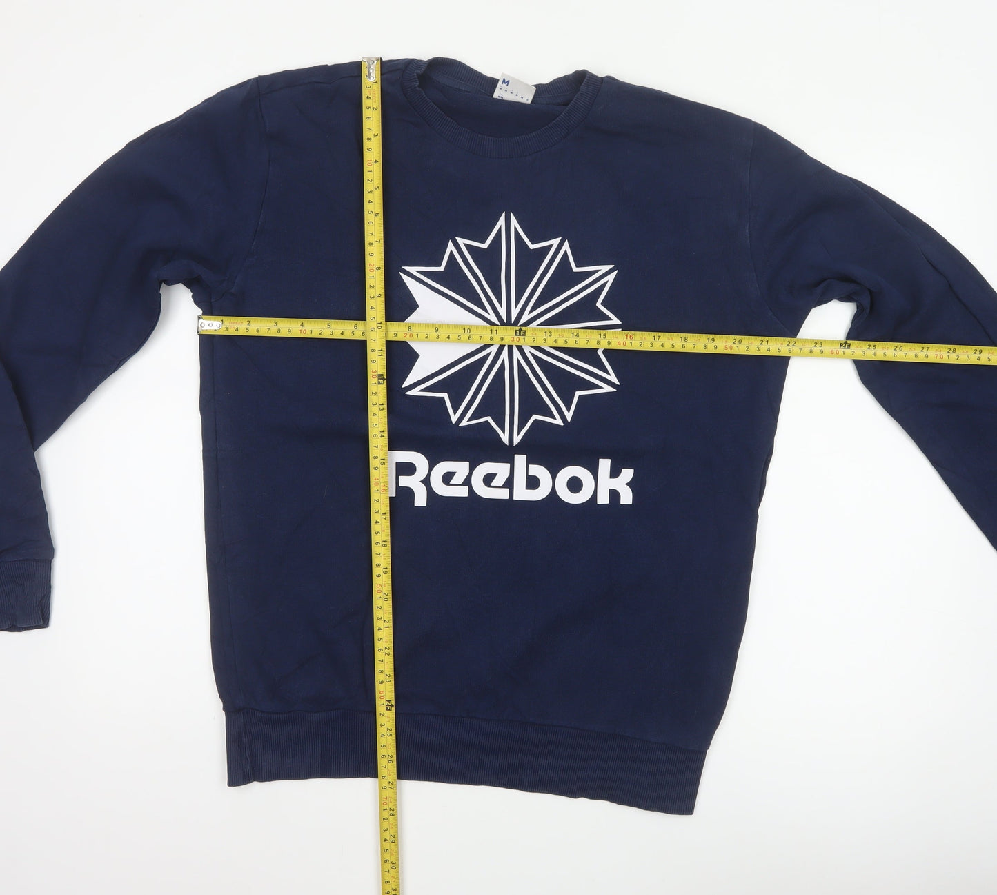 Reebok Men’s Blue M Classic Logo Graphic Print Crew Neck Sweatshirt