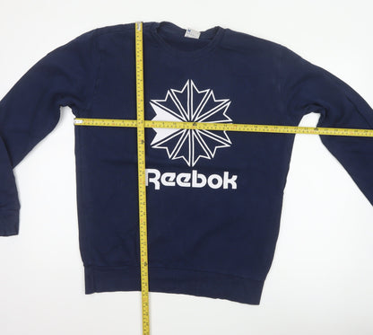 Reebok Men’s Blue M Classic Logo Graphic Print Crew Neck Sweatshirt