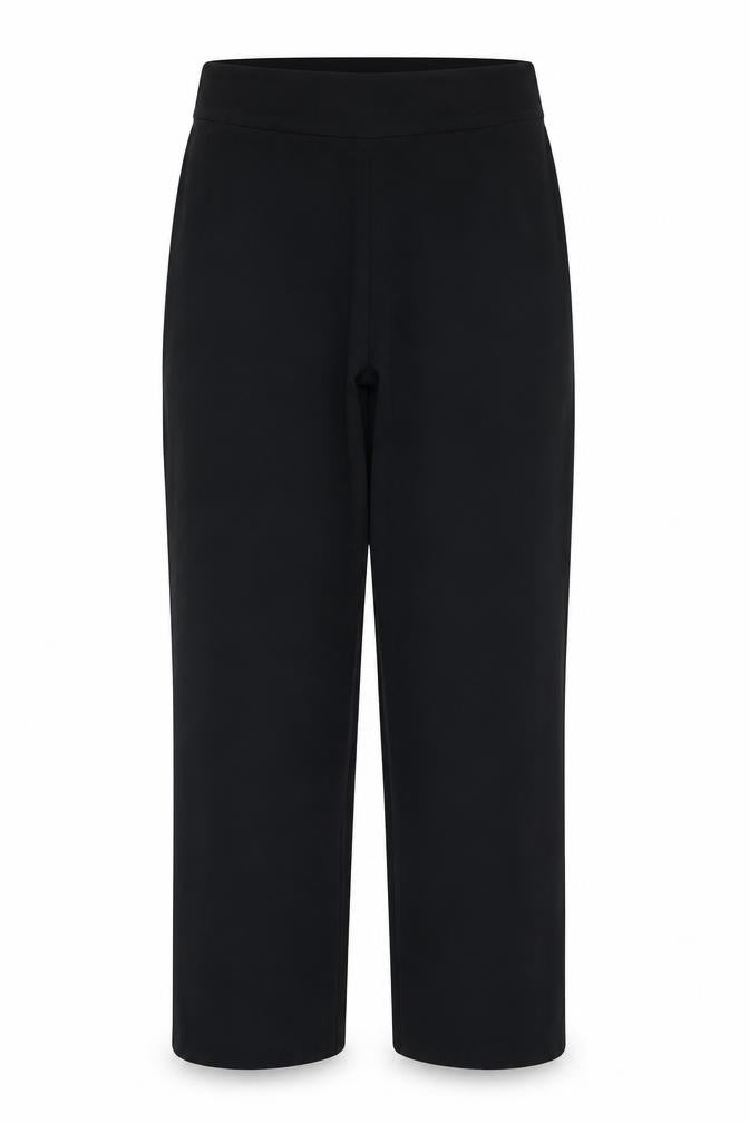 Marks & Spencer Women’s Black UK 16 Regular Pull-On Straight Trousers