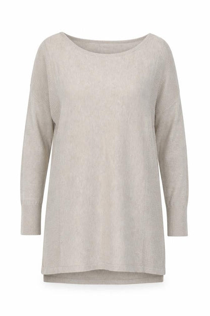 White Label The White Company Women Beige UK 14 Longline Tunic Jumper