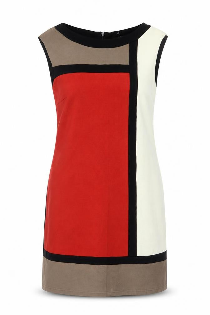 Front view of Roman Women Multicoloured UK 14 Sheath Knee Length Colourblock Dress