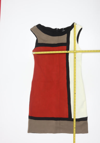 Roman Women Multicoloured UK 14 Sheath Knee Length Colourblock Dress