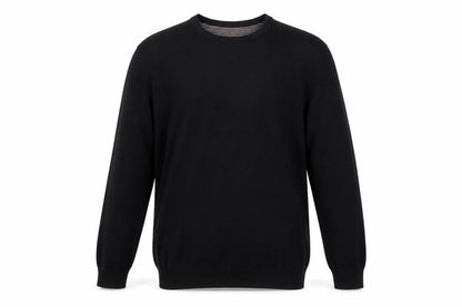John Lewis Men’s Black Cotton Cashmere Crew Neck Jumper Size L