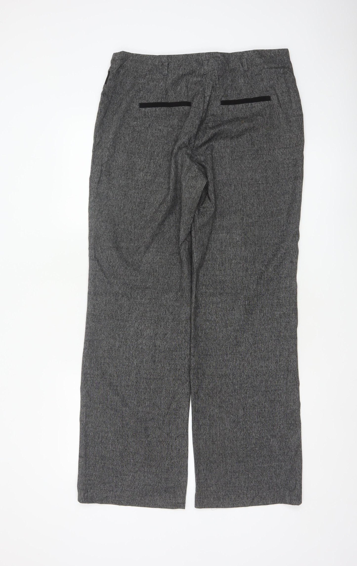 Next Women’s Grey Straight Leg Dress Trousers Size 12 Regular