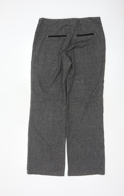 Next Women’s Grey Straight Leg Dress Trousers Size 12 Regular