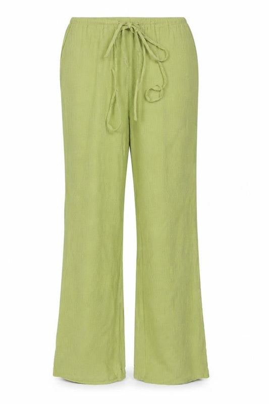 ASOS DESIGN Women Green UK 10 Flared Drawstring Trousers