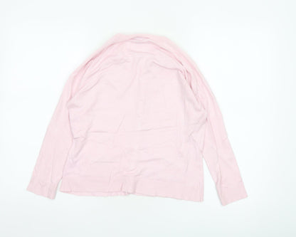 Jasper Conran Jeans Women Pink M Button Front Knit Cardigan Pockets