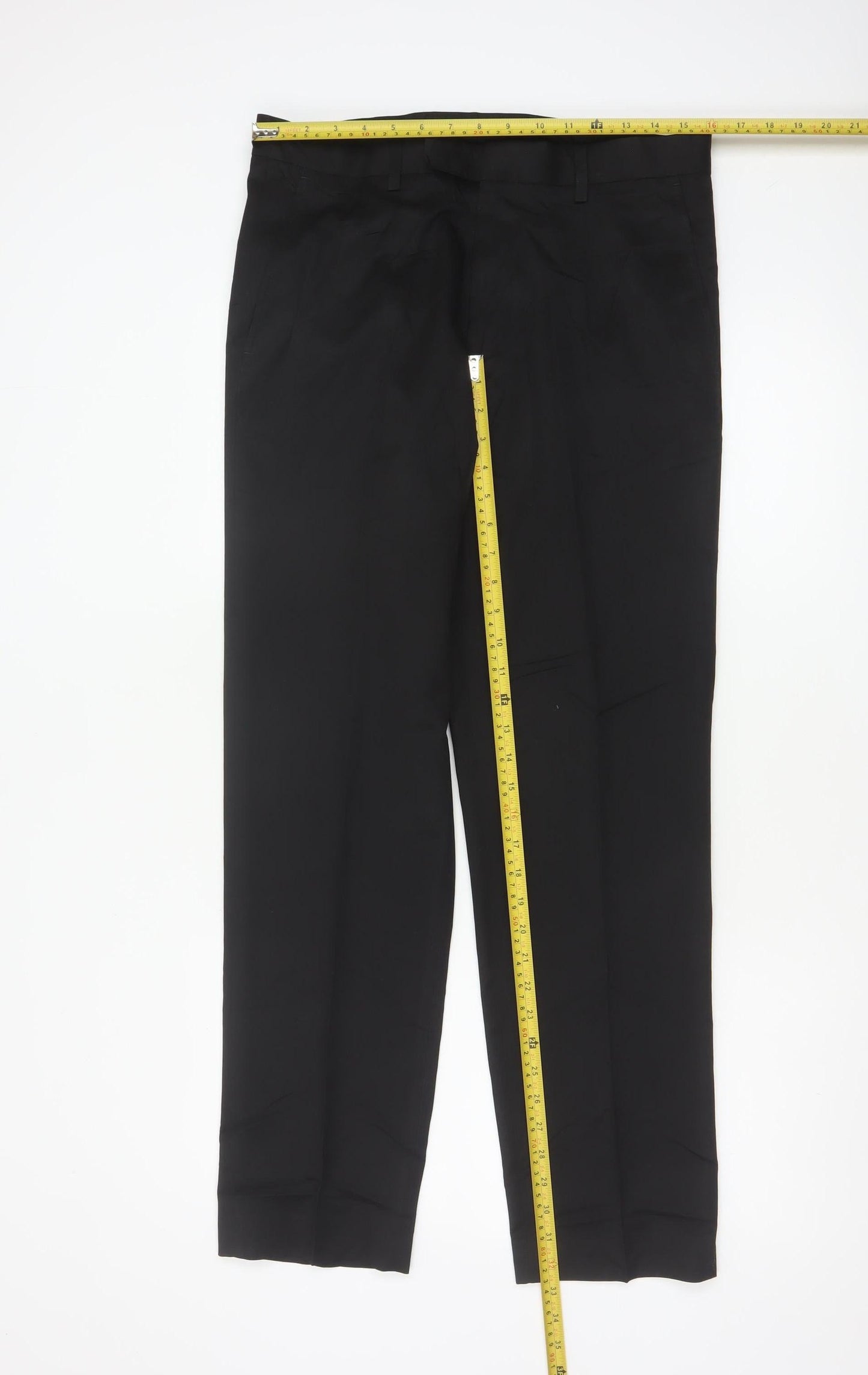 Marks & Spencer Men’s Black 36 Regular Straight Dress Trousers