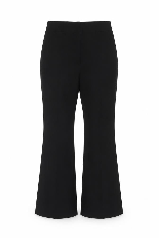 Marks and Spencer Women's Black Size 16 Flared Stretch Trousers