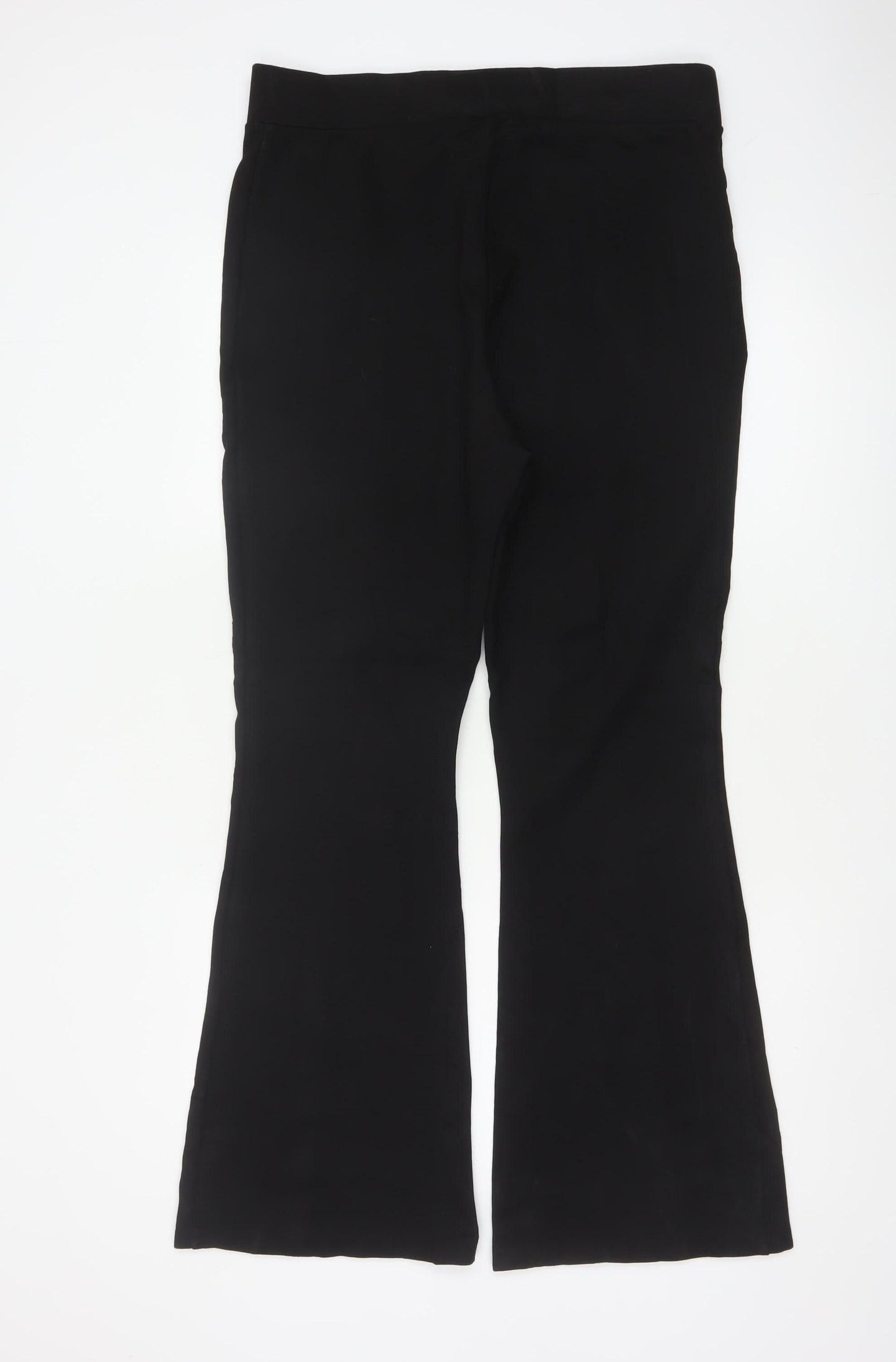Marks and Spencer Women's Black Size 16 Flared Stretch Trousers