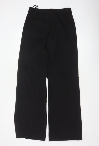 Long Tall Sally Women Black UK 10 Wide-Leg Tailored Trousers 36in