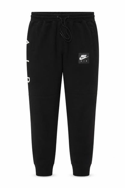 Nike Air Men's Black XL Fleece Jogger Sweatpants Logo Zip Pocket