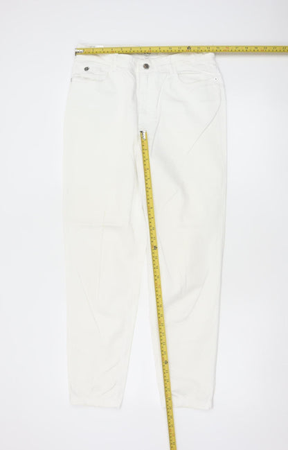 Country Casuals Women Ivory UK 10 Tapered Stretch Trousers