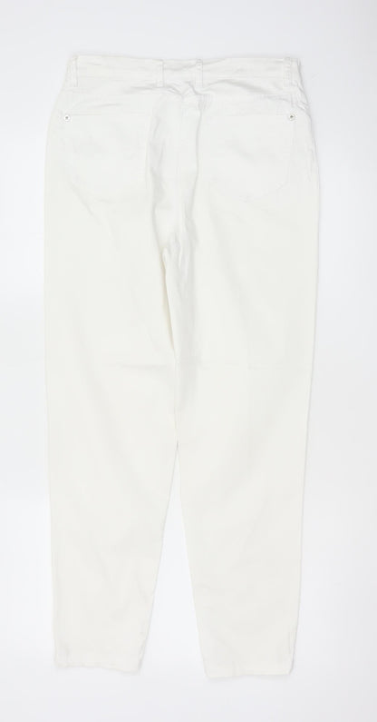 Country Casuals Women Ivory UK 10 Tapered Stretch Trousers