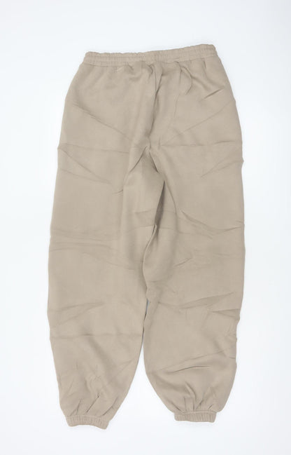 WANDERDOLL Women Beige S Jogger Trousers Drawstring Cuffed Pockets