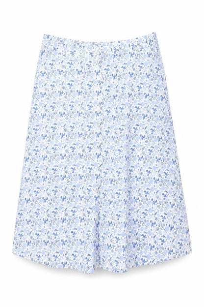 Marks & Spencer Women Blue Floral Midi A-Line Skirt UK 20