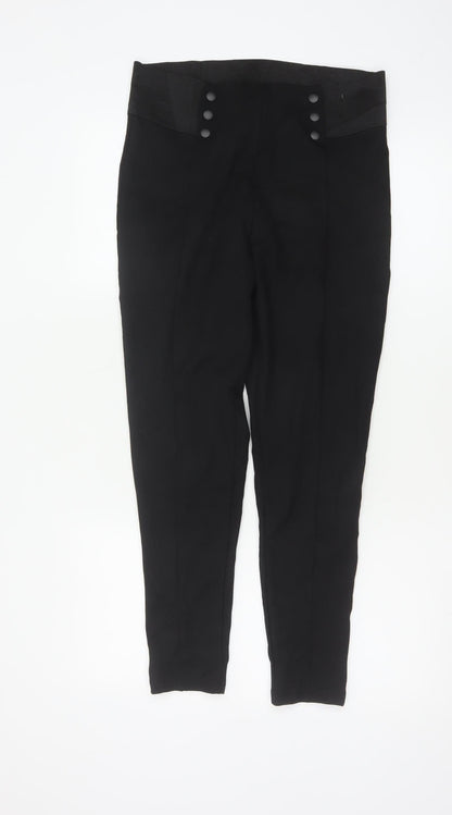 Marks and Spencer Women’s Black Size 14 High Rise Tapered Trousers
