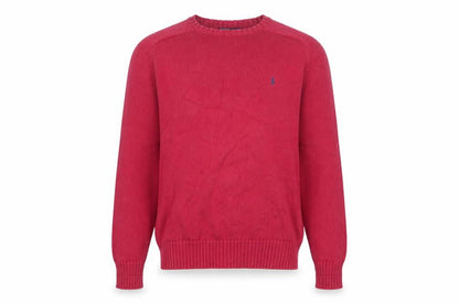 Polo Ralph Lauren Men's Pink XS Crew Neck Cotton Logo Jumper
