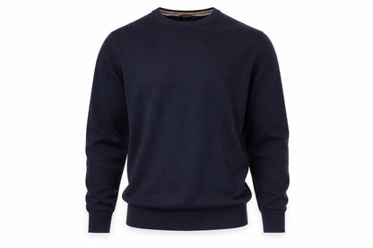 Cavani Men’s Blue XL Cotton Crew Neck Knit Pullover Jumper
