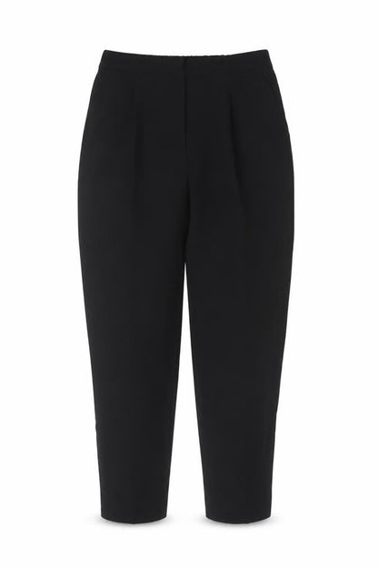 New Look Women’s Black UK 10 Tapered Elastic Waist Work Trousers
