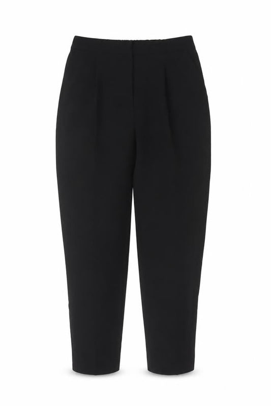 New Look Women’s Black UK 10 Tapered Elastic Waist Work Trousers