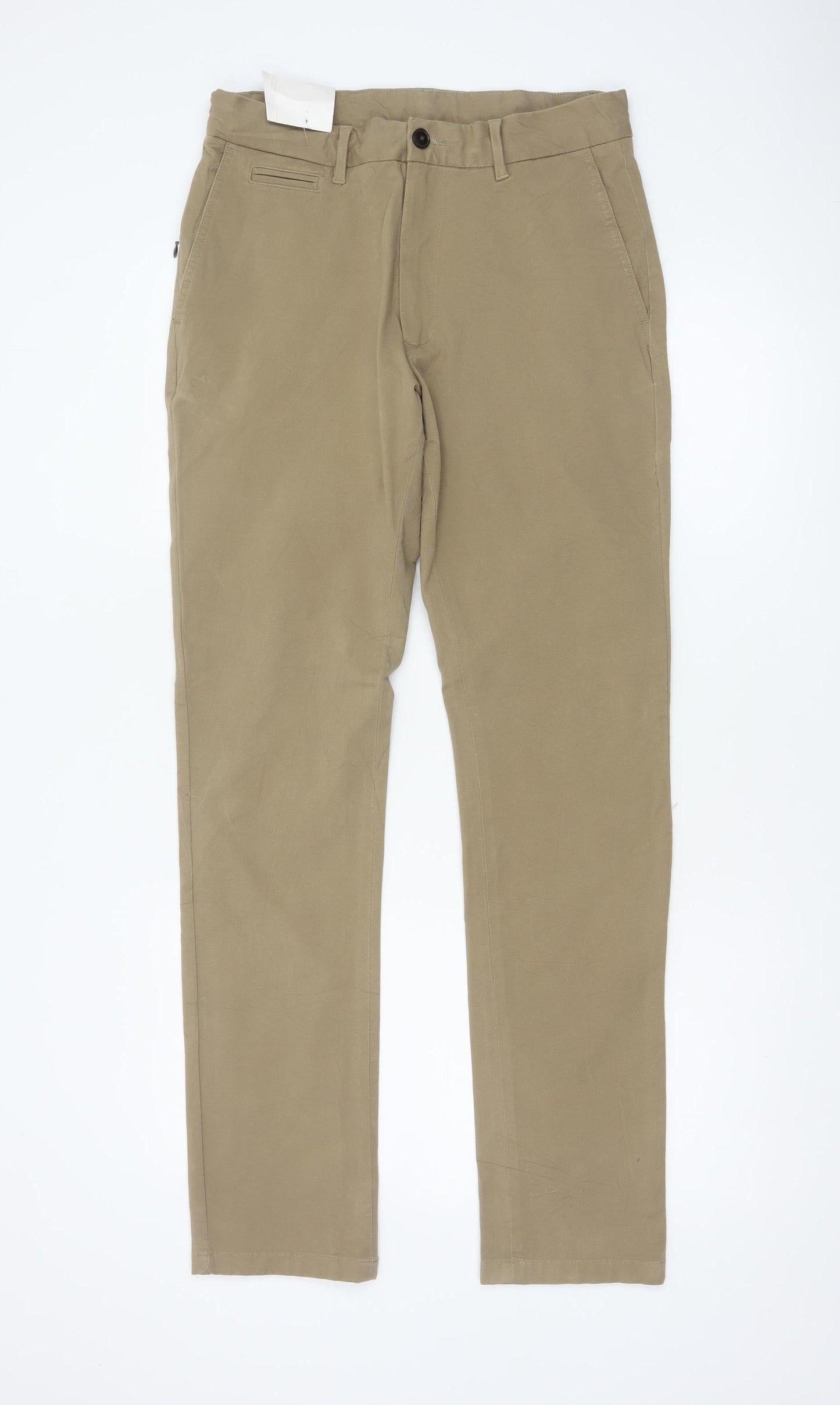 Marks and Spencer Men's Beige 30 Slim Ultimate Chino Stretch Trousers