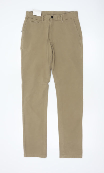 Marks and Spencer Men's Beige 30 Slim Ultimate Chino Stretch Trousers