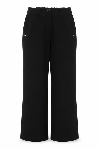 Next Women Black UK 12L Tall Straight Leg Stretch Dress Trousers