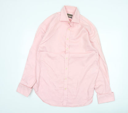 Ted Baker Men’s Pink 16/40.5 Superfine Cotton Long Sleeve Shirt