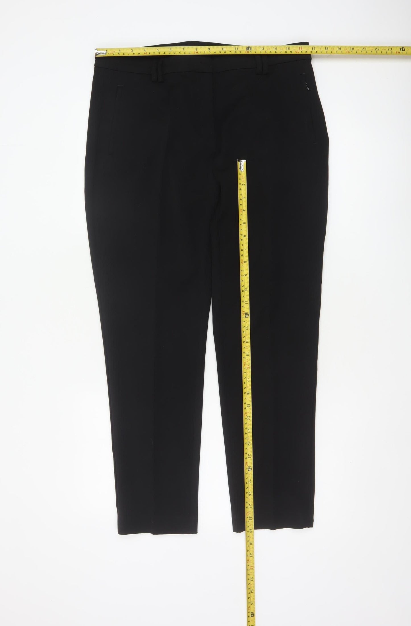 M&S Women’s Black Size 14 Regular Tailored Straight Work Trousers