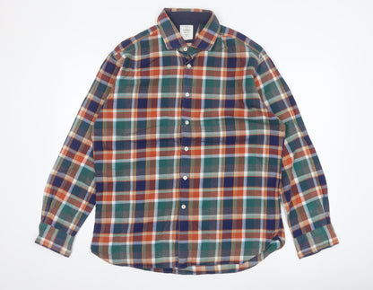 T.M. Lewin Thomas Mayes Men’s L Multicoloured Plaid Cotton Shirt