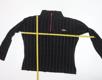 Trespass Women's Black Polka Dot 1/4 Zip High Neck Sweatshirt 2XL